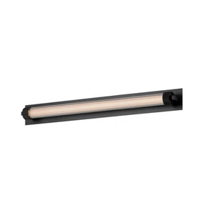 Black LED Bath Sconce from the Doric Collection - Picture 1 of 2