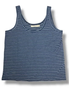 American Eagle AE77 Premium Blue And White Stripes Loose Fit Tank Top SZ XS NWT - Picture 1 of 2
