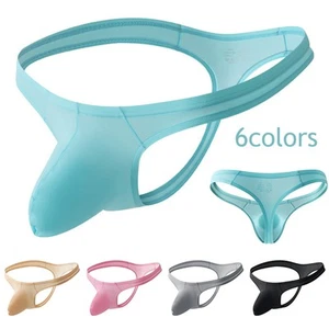 Men's Sexy G-string Penis Sheath Briefs Low Rise U Convex Pouch Underwear ∫ - Picture 1 of 28