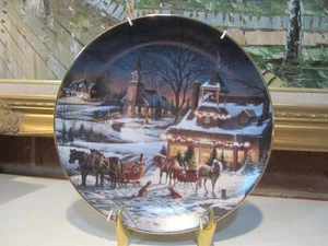 Terry Redlin Evening Rehearsal Annual Christmas Series Plate No. 8170A w/Holder - Picture 1 of 14