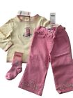 2006 NWT Gymboree PARK CITY LUXE 3pc Boot top, pink cord pants, socks 18 24 mon