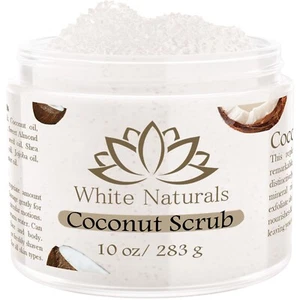 Organic Coconut Face&Body Scrub,Exfoliating Nourishing and Hydrating Scrub 10oz - Picture 1 of 8