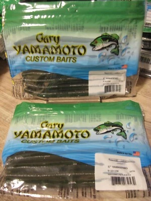 20 cebos de pesca Yamamoto 5" gusanos Senko 9-10-194 sandía escama negra Foto 1 de 4