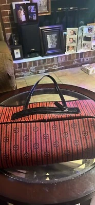 bolsa de mão grande listrada vermelha e preta Giani Bernini **nova em folha com etiquetas** - Imagem 1 de 4