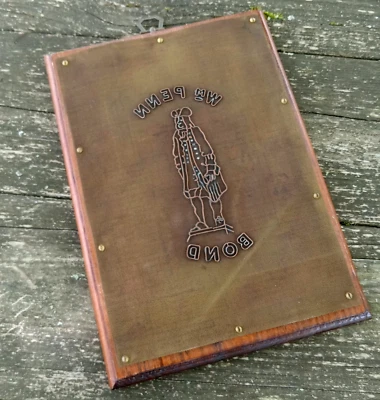 古董铜/黄铜 WM WILLIAM PENN BOND 印章印刷版展示 — 第 1/4 张图片