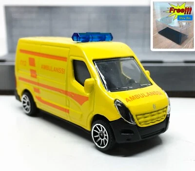 Majorette Renault Master Yellow Finland Ambulance 1:66 (3") no Package - Image 1 of 4