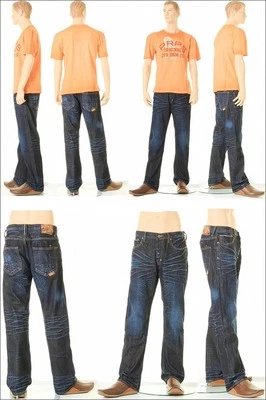 PRPS Men's Barracuda Yaw Raw Selvedge, Geneva Spur Jeans, Blue, MSRP $305 - Image 1 of 4