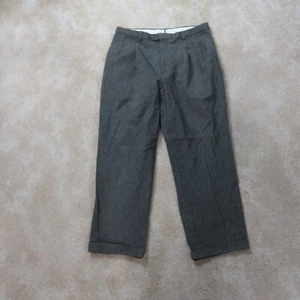 Vintage Robert Amerigo Men's 34x28 Straight Leg Pleated Front Dress Pants - Picture 1 of 12