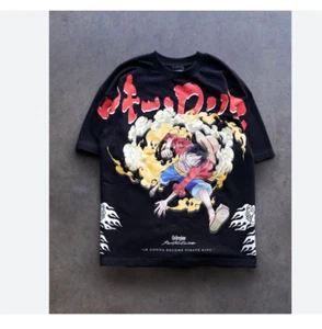 ONLY 1! CIVIL REGIME X ONE PIECE LUFFY S/S CREWNECK BLACK TEE SZ SMALL! - Picture 1 of 3