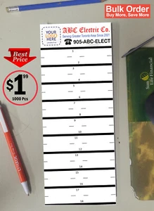 Custom Bulk (50 to 1000 Pcs) Elect Circuit Breaker Panel Directory Label Sticker - Picture 1 of 7