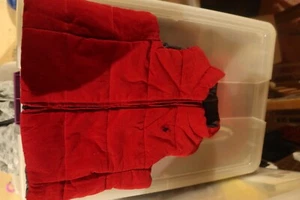 ralph lauren puffer Gr. 2t rot kariert wendbar unisex curdoroy - Bild 1 von 4