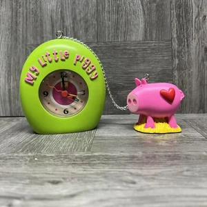 Vintage 2000 Happy House One O One My Little Piggy Chain Clock Working RARE HTF - Picture 1 of 21