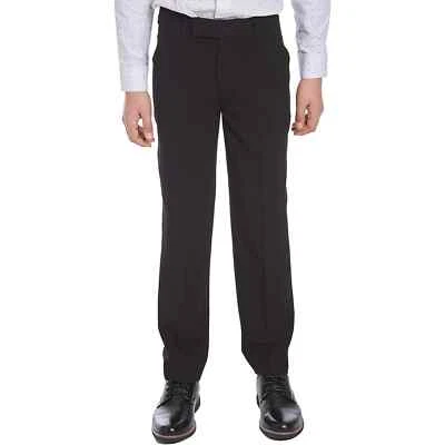  Calvin Klein Big Boys' Flat Front Pant , Black, Size 20 Husky - Image 1 of 4