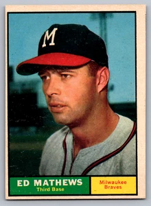 1961 TOPPS #120 EDDIE MATHEWS BRAVES - Picture 1 of 3