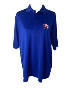 Chicago Cubs Herren Medium Shirt Antigua Blau MLB Kurzarm Polo - Bild 1 von 7