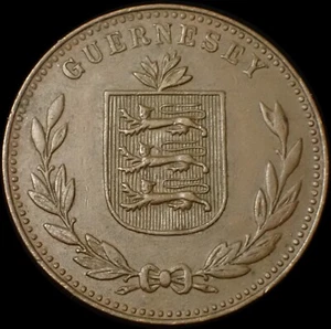 Guernsey 8 Doubles 1947 H George VI Bronze Coin WCA 9850 - Picture 1 of 3