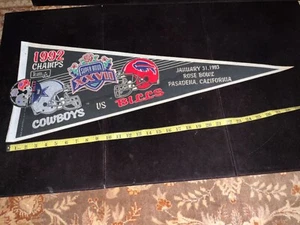 Spilla Dallas Buffalo Bills AFC Champions Super Bowl XXVII Full Size Pennant 1993 - Foto 1 di 2