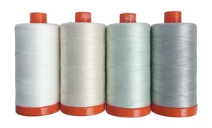 MODERN SHIRTINGS Aurifil Thread Set 4 Lg Spools 1422 yds ea 50 wt Cotton - Picture 1 of 2