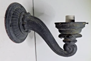 cast iron light fixture outdoor porchlight vintage early 1900's - Picture 1 of 9