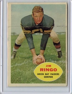 1960 Topps FB Jim Ringo Green Bay Packers #57 🚀😳💥 Línea de impresión en muy buen estado+ - Imagen 1 de 2