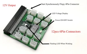 2pcs DPS-1200FB/QB A 12 ports Power Supply Breakout Board Adapter For Ethereum - Picture 1 of 2