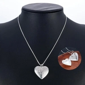 Herzkette Herz Anhänger Echte S925 Silber Kette mit Herz  Geschenk - Bild 1 von 6