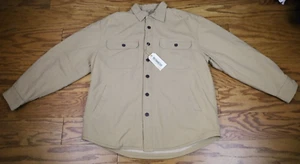 Outdoor Life Men's Large Coat Brown Sherpa-Lined Heavyweight Button Down - NWT - Picture 1 of 23