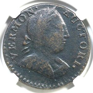 1787 RR-14 R-3 NGC VF Details Bust Right Vermont Colonial Copper Coin