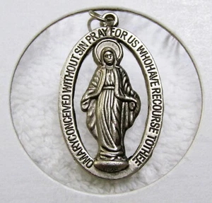 Maria betet für uns Halskette Anhänger Charm - 21,4 mm & 3,77 Gramm - Bild 1 von 4