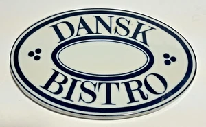 Dansk Bistro Christianshavn Porcelain 8" x 5-1/2" Trivet Hotplate Platter Small - Picture 1 of 2