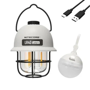 NITECORE LR40 Multifunctional USB-C Rechargeable Camping Lantern 100 Lumens - Wh - Picture 1 of 8