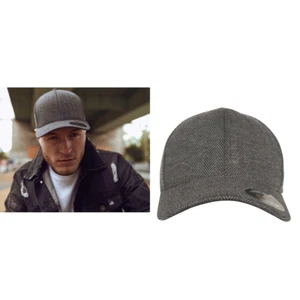 Flexfit by Yupoong herringbone melange 6277hm - gebogene Snapback Baseballkappe - Bild 1 von 12