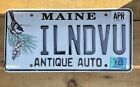 Maine Antique Auto Chickadee ‘ILNDVU’ Vanity License Plate #2
