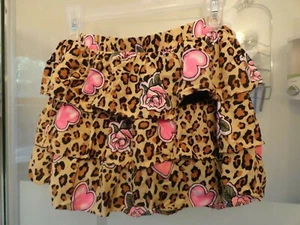 NWOT Girls Garanimals 365 Kids Tan Animal Print Hearts & Roses Skort - SZ 7 - Picture 1 of 5