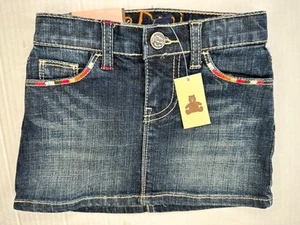 NEW BABY GAP Embroidered Butterfly Denim Skirt Adjustable Waist Toddler Sz 3 NWT - Picture 1 of 10