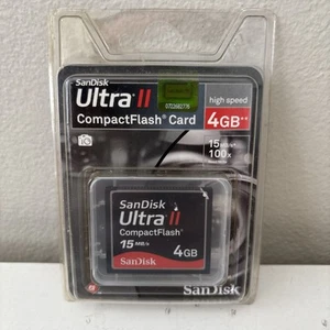 Sandisk Ultra II CompactFlash Card New Sealed 4GB 15MB/S Older Camera Legacy - Picture 1 of 2