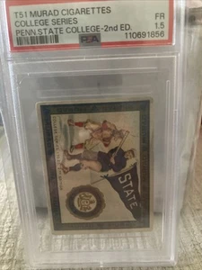 1910 T51 Murad College Series Penn State College 2Nd Ed. PSA 1.5 Baseball - Picture 1 of 3
