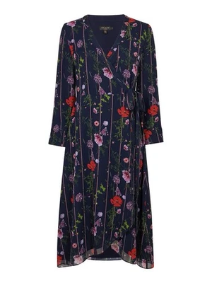 Ted Baker Dress Women's US Size 2-4 Blue Elowisa Hedgerow Wrap Multicolor Floral - Image 1 of 4