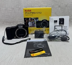 Kodak PIXPRO FZ152 Digital Camera Black 16MP 15x Zoom 3" LCD HD Video Kit Boxed - Picture 1 of 16