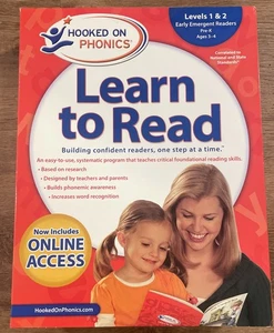 Hooked on Phonics Learn to Read Level 1 & 2 Pre-K Ages 3-4 Workbooks NEW SEALED - Imagen 1 de 4