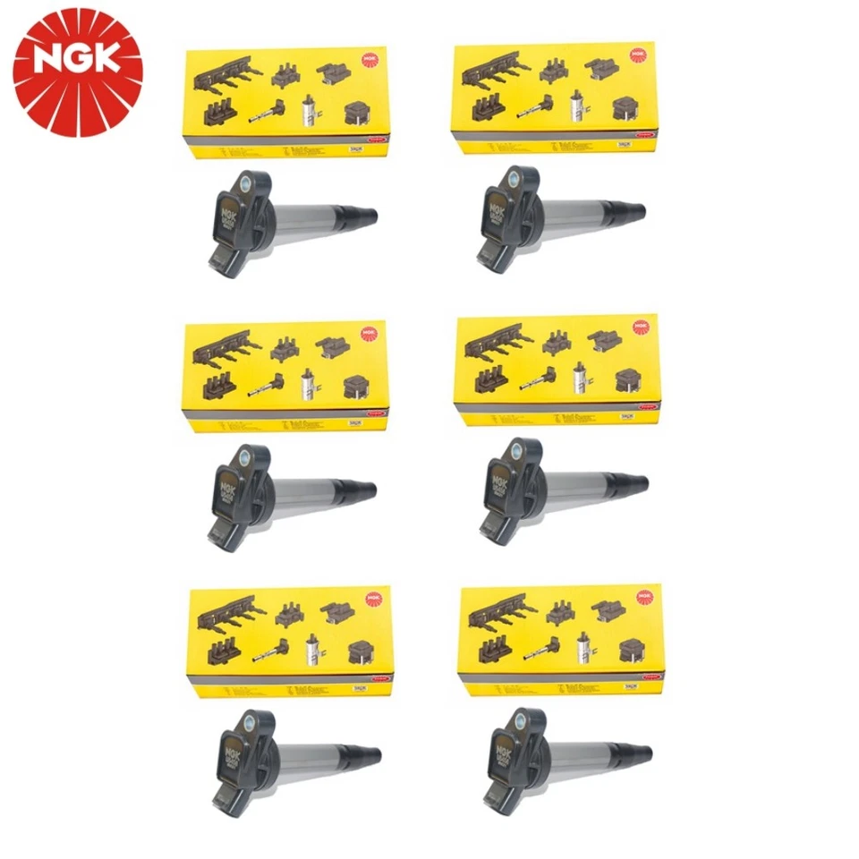 Bobinas de encendido 6 piezas 9091902251 OEM U5458 NGK para Lexus GS300 GS350 IS300 3,5 L Foto 1 de 4