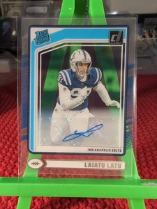 2024 Panini Clearly Donruss Rated Rookie Auto Laiatu Latu #62 Rookie Auto RC - Picture 1 of 2