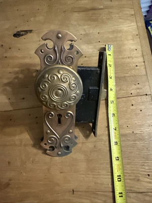 juego de perillas de puerta de latón antiguo Foto 1 de 3