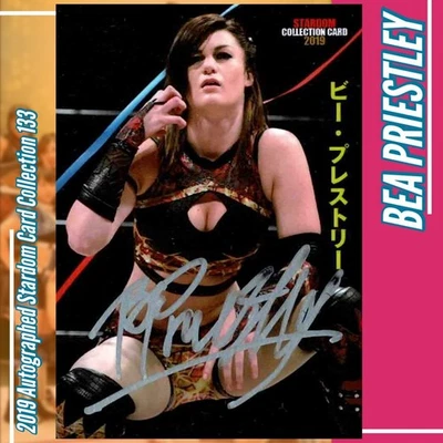 Tarjeta base autografiada de Stardom Wrestling 2019 133 Bea Priestley Queens Quest rara Foto 1 de 4
