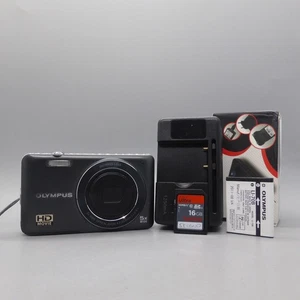 Olympus Digital Camera VG-120 14.0MP Black Tested Full Working Set - Picture 1 of 8