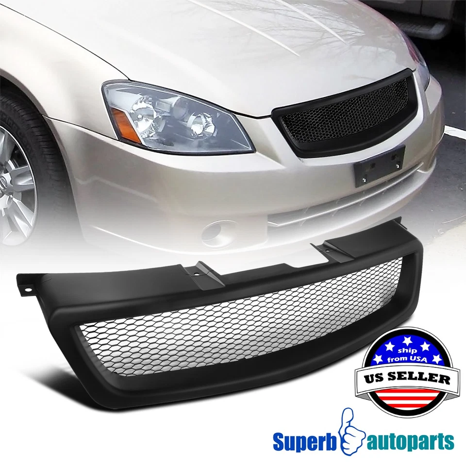 Fit 2005-2006 05-06 Altima Mesh Honeycomb Style Bumper Grille Matte Black Foto 1 de 4