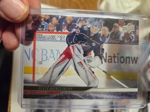 Elvis Merzlikins Clear Cut 2025-26 Upper Deck Series 1 - Picture 1 of 1