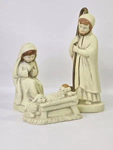 3 PC VTG Nativity Christmas Set Lund's Lites Mary Joseph Baby Jesus MCM - Picture 1 of 24