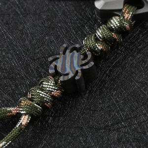 New Titanium Alloy EDC Key Pendant Bead Lanyard Parachute Cord DIY Necklace Head - Picture 1 of 32