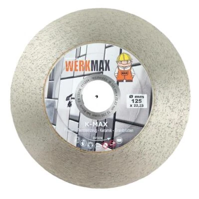 Werkmax Diamantscheibe Fliesen 125 mm. K-Max für Feinsteinzeug Keramik